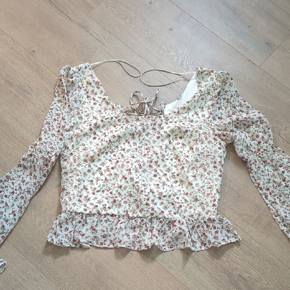 Floral Long Sleeve Women's Top